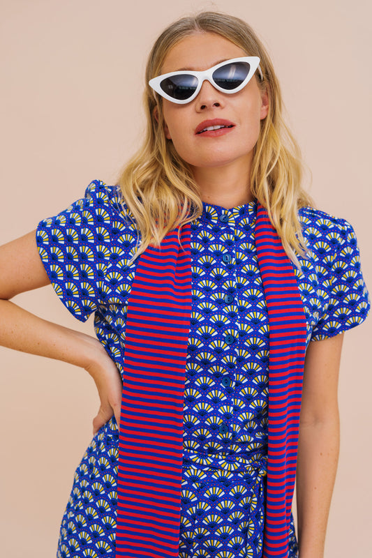 Zilch - Blouse - Fan Dazzling Blue