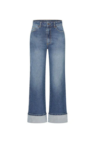 Cloud9 - Moon Turn up Leg - Mid blue