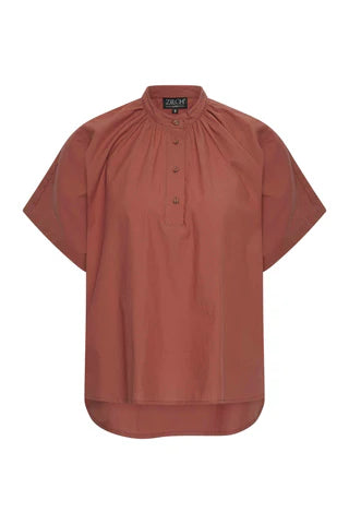 Zilch - top buttons pop15059 pecan