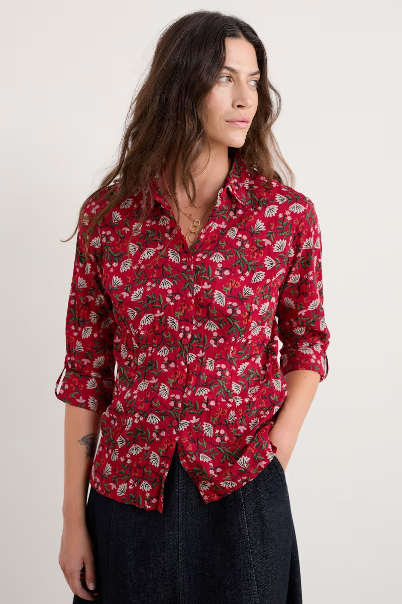 Seasalt - Larissa shirt - Winter wildflower Carmine