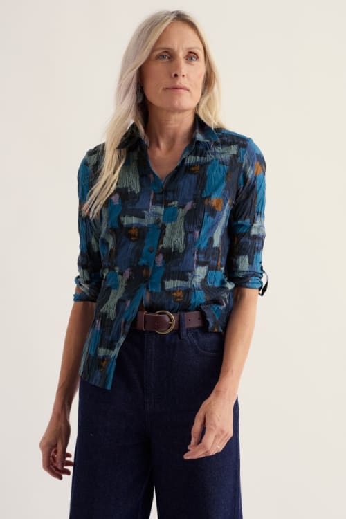 Seasalt - Larissa shirt - Paint Texture Maritime