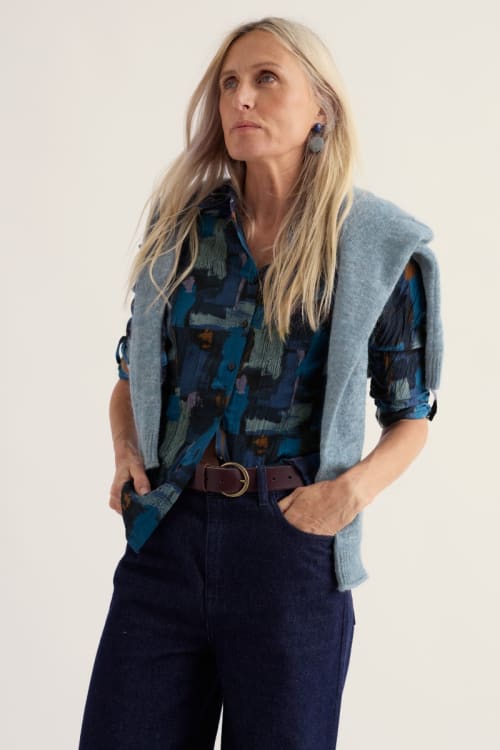 Seasalt - Larissa shirt - Paint Texture Maritime