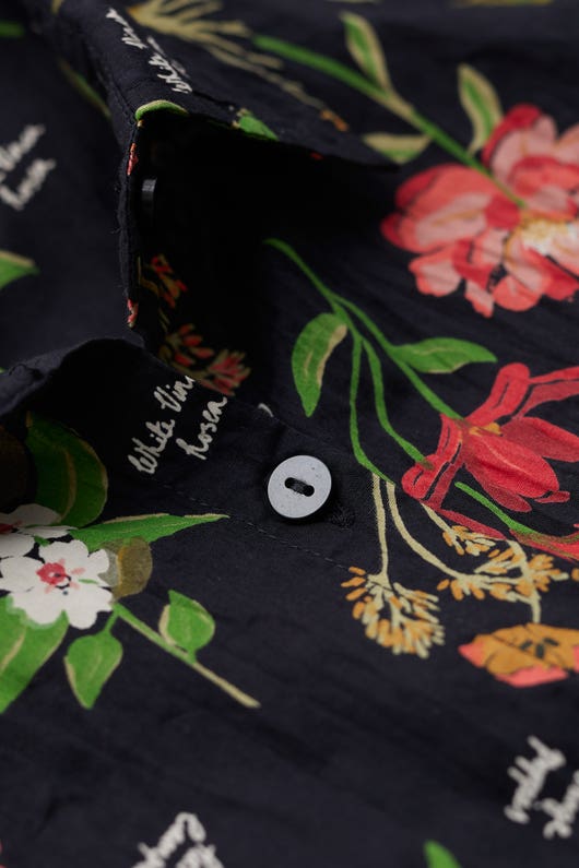 Seasalt - Larissa Shirt - Botanical Collage Onyx