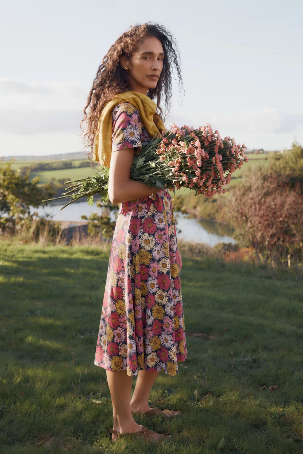 Seasalt - SS April dress - Painted asters maritime