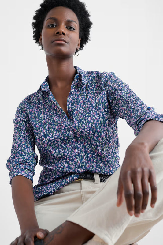 Seasalt - Larissa shirt - Flax Flower Bright Orchid