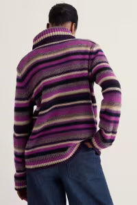 Seasalt - Braque Jumper - Concertina Purple Coral mix