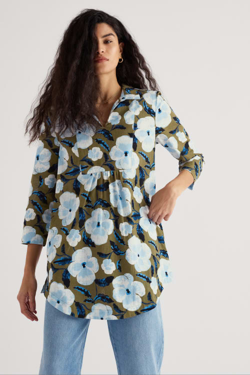 Seasalt - Fal Water Tunic-Spring Pansy Seagrass