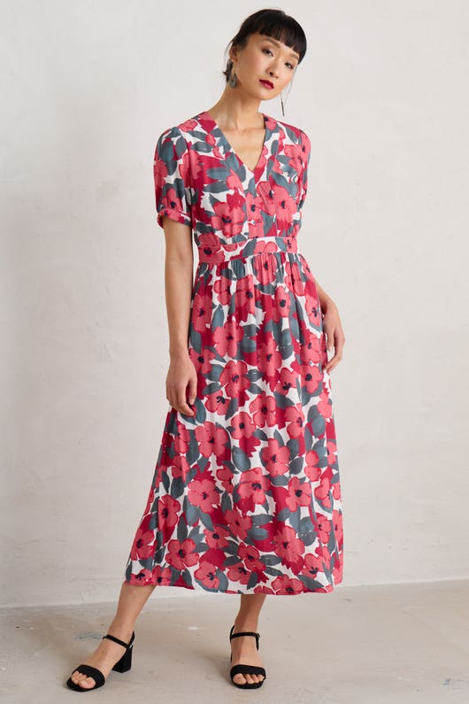 Seasalt - Birch leaf dress - Coastal Bloom chalk