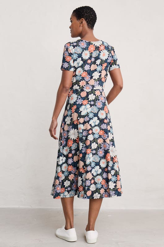 Seasalt - Helena Short Sleeve V-Neck Midi Dress