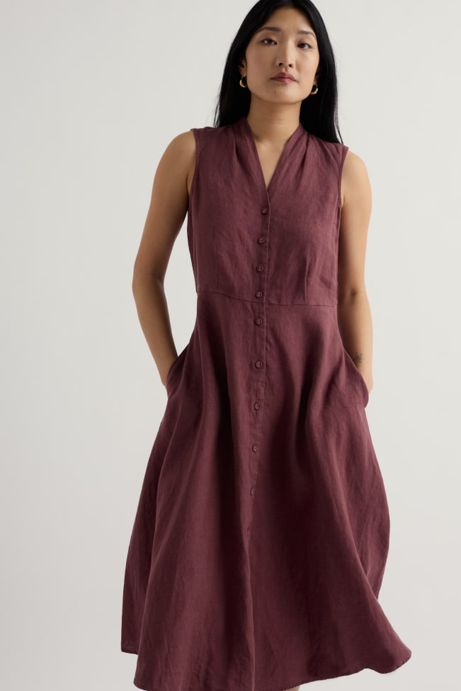 Seasalt - Sleeveless Carved Wood Dress - Cacao