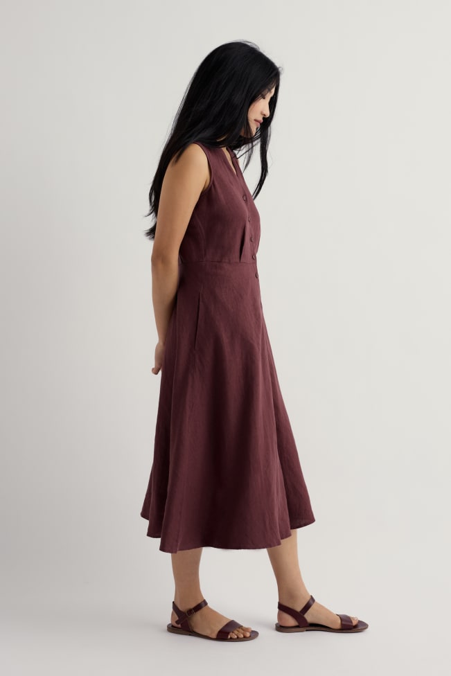 Seasalt - Sleeveless Carved Wood Dress - Cacao