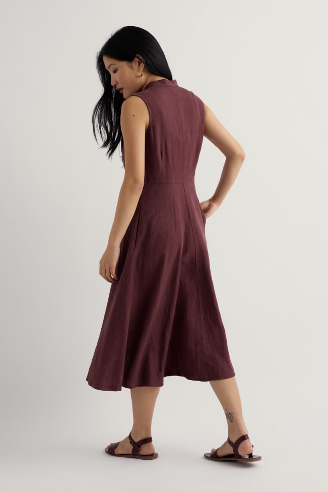 Seasalt - Sleeveless Carved Wood Dress - Cacao