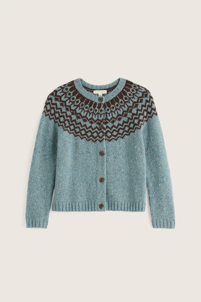 Seasalt - Port Kinnis Cardigan Merino - Tail lichen seedbed