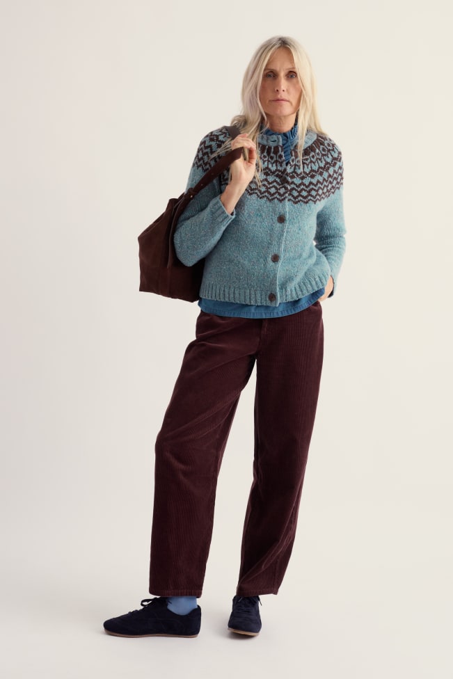 Seasalt - Port Kinnis Cardigan Merino - Tail lichen seedbed