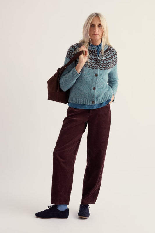 Seasalt - Port Kinnis Cardigan Merino - Tail lichen seedbed
