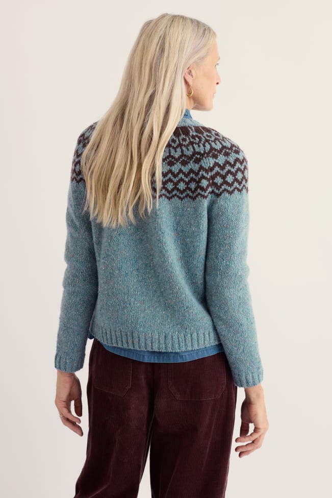 Seasalt - Port Kinnis Cardigan Merino - Tail lichen seedbed