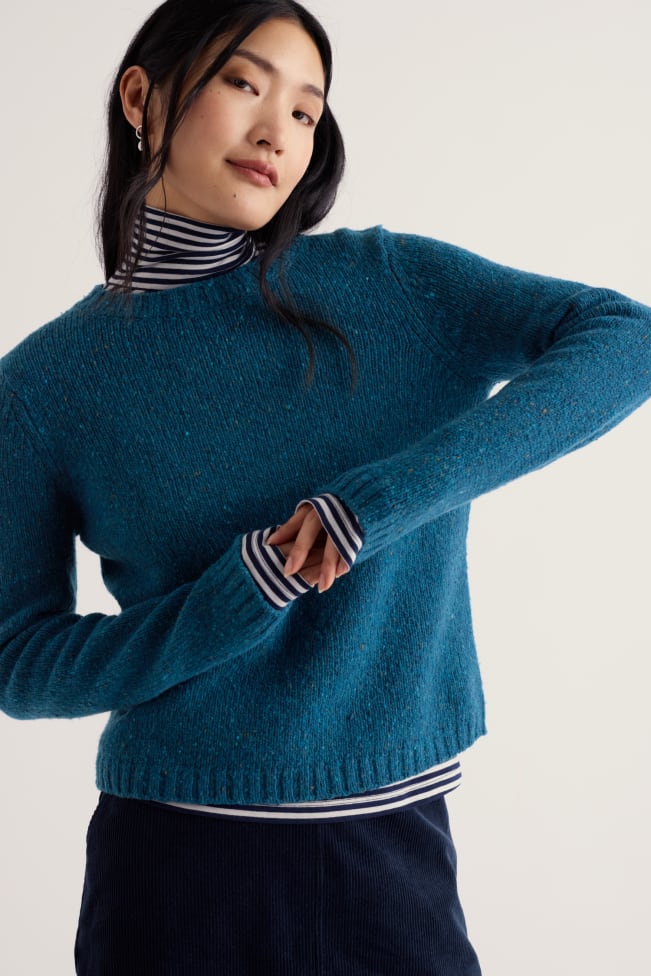 Seasalt Cornwall - Dawson Pick Jumper Made With Merino - Raincloud