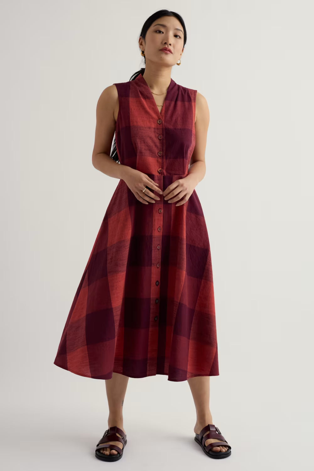 Seasalt - Sleeveless Carved Wood Dress - Lavandin Umber
