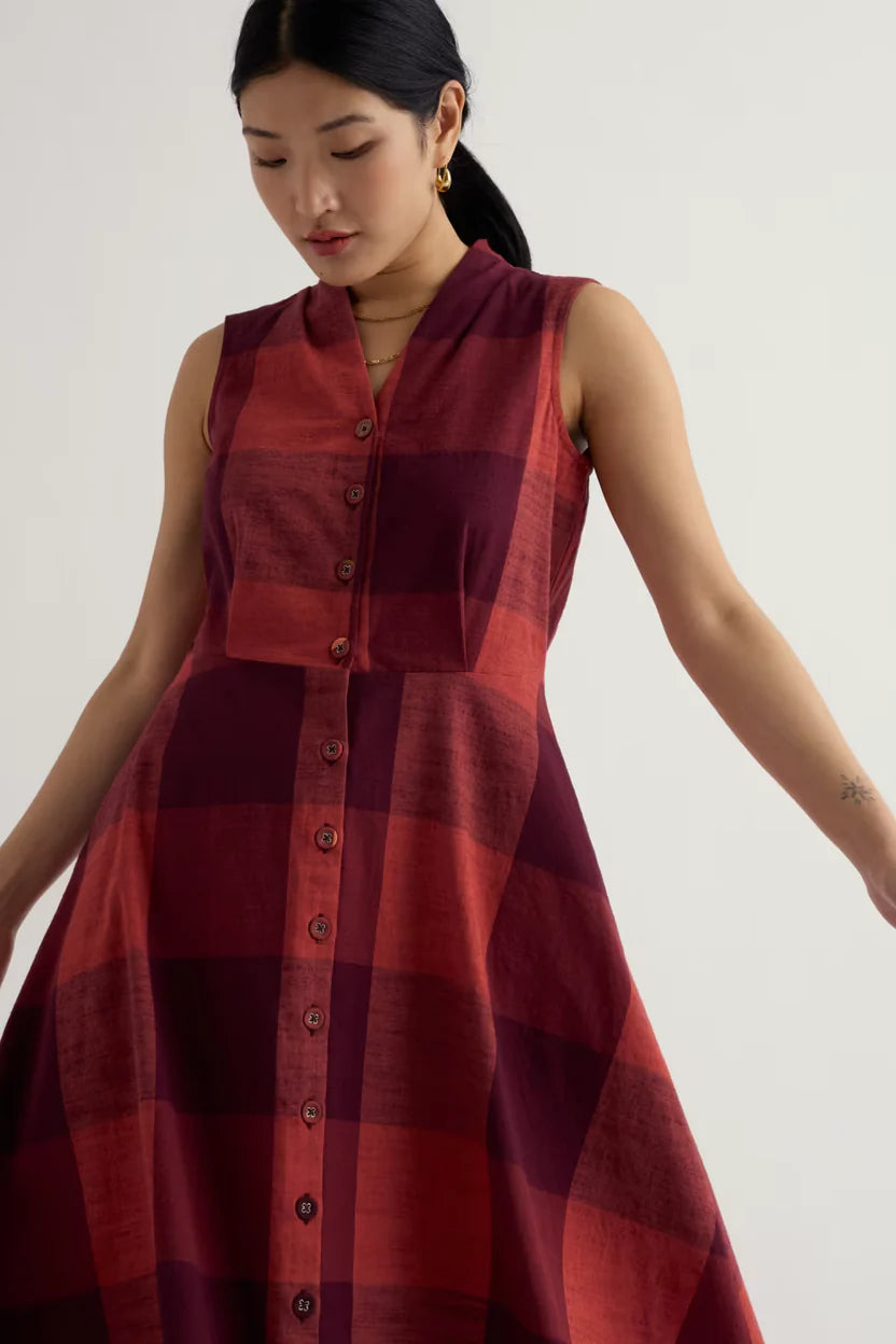 Seasalt - Sleeveless Carved Wood Dress - Lavandin Umber