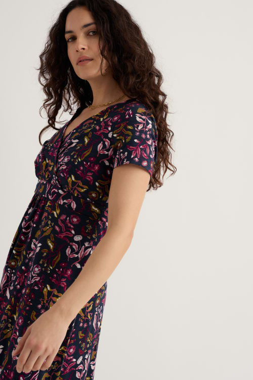 Seasalt - Chapelle dress - Inky botanical maritime