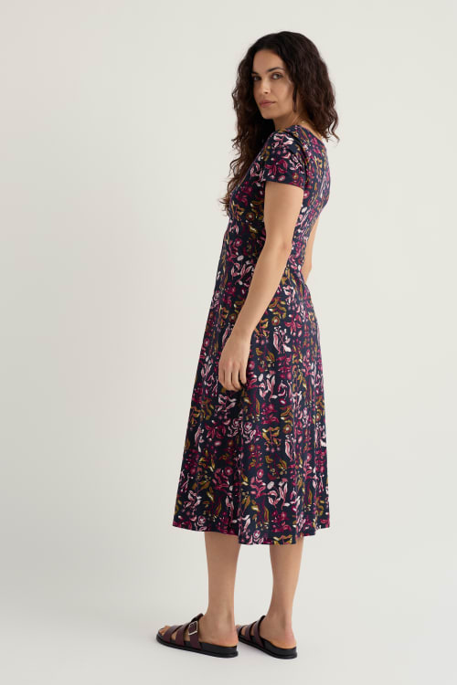 Seasalt - Chapelle dress - Inky botanical maritime