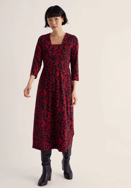 Seed packed dress - Winter botanical Inkwell