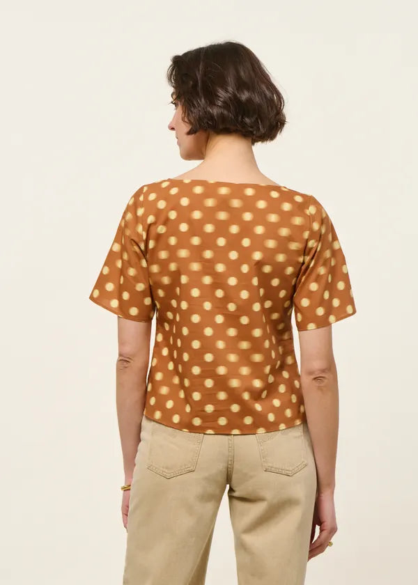 Thinking Mu - Puntets Leia blouse - Brown