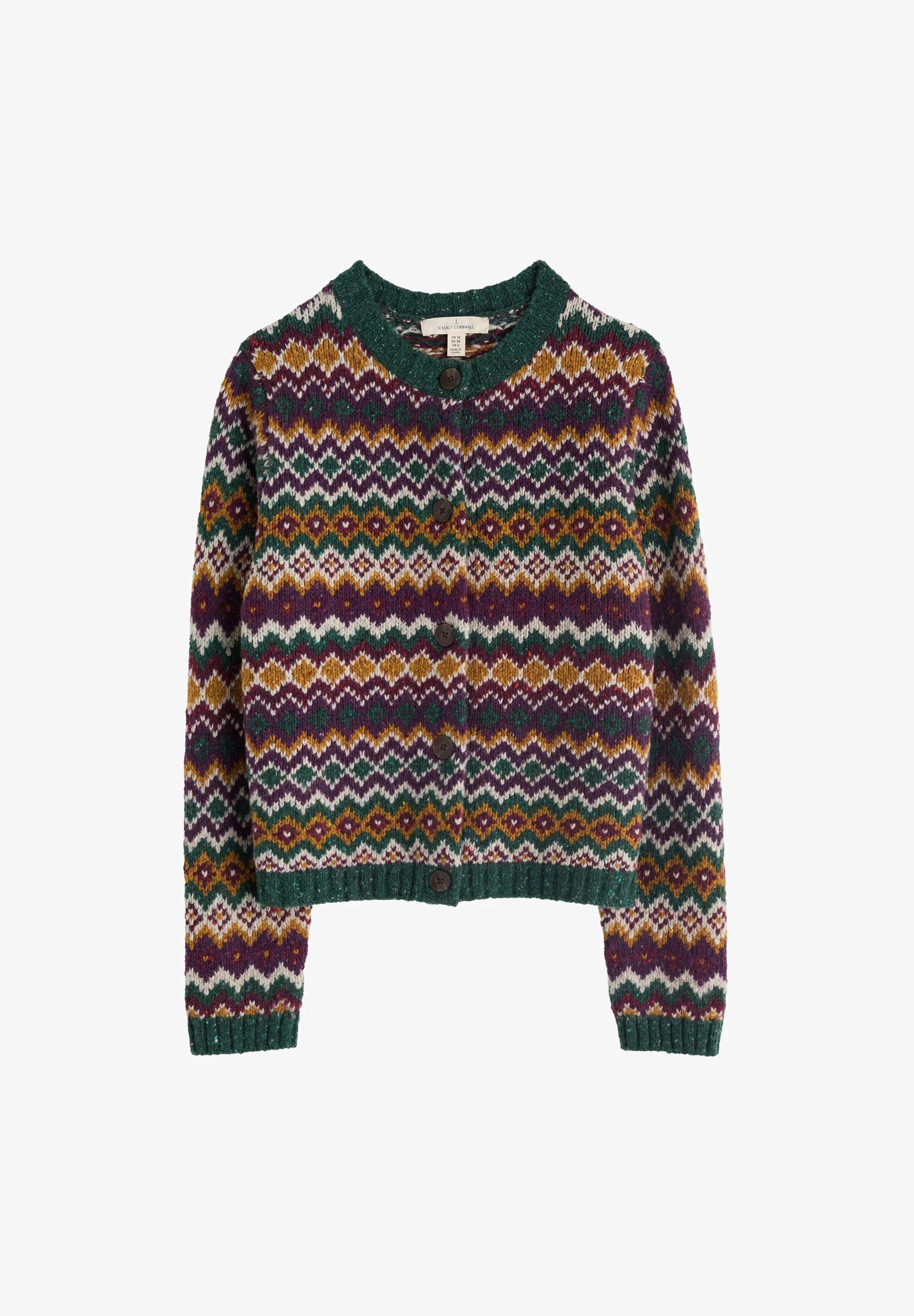 Seasalt - Dawson Pick Cardigan Fairisle - Modernist Dark Wreckage Multi