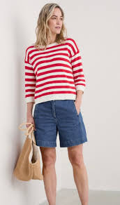 Seasalt - Knavock jumper - Cornish Chalk Scarlet