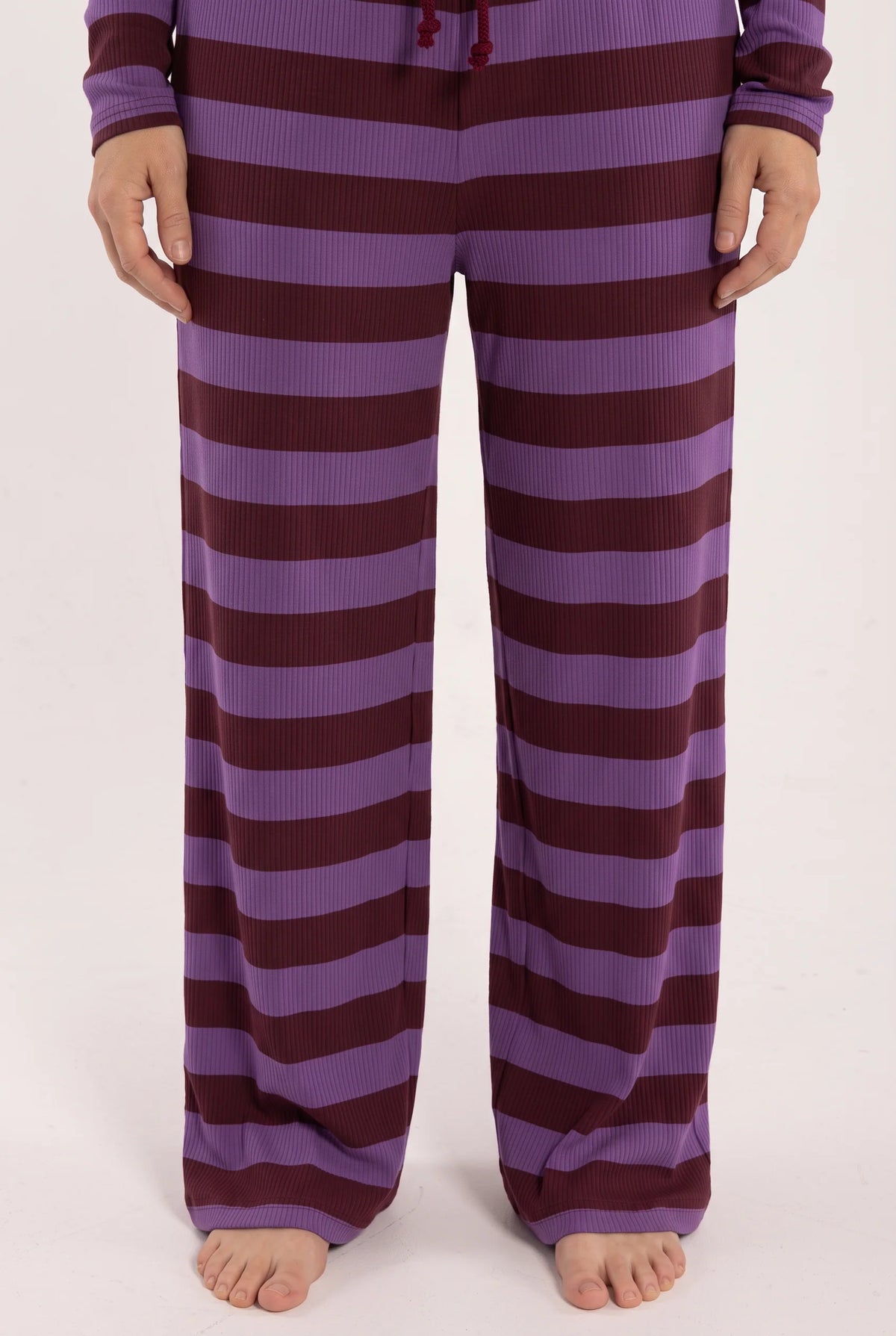 Danefae - Danegoals Ribbing Pants Dark Wine/ Purple