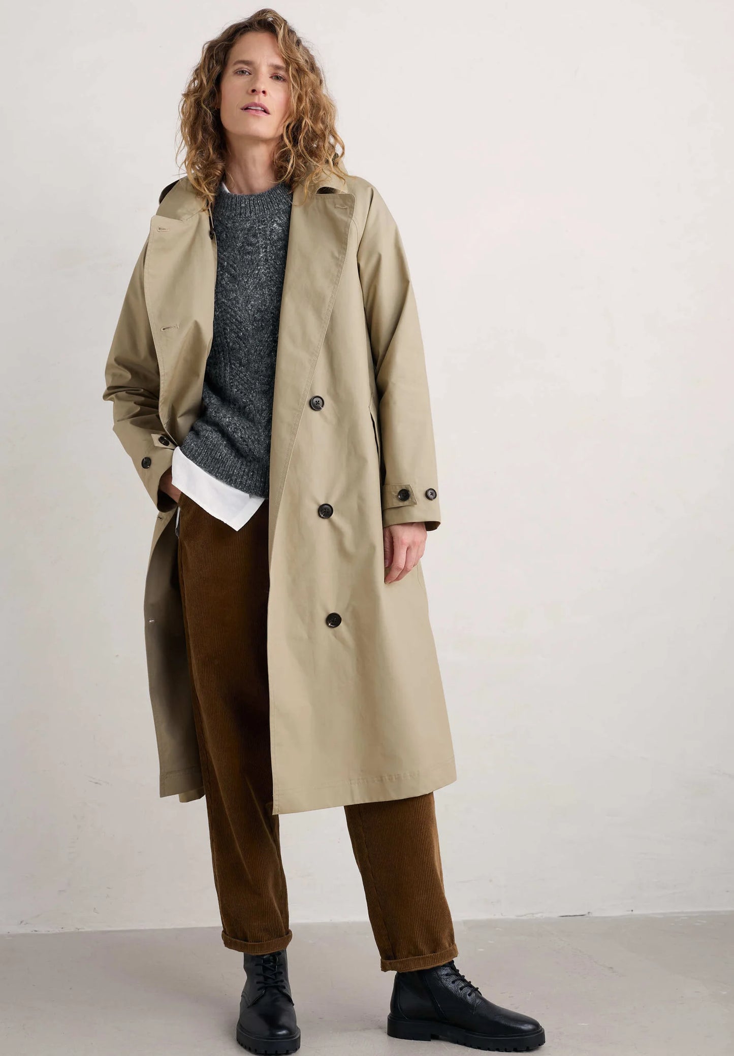 Seasalt - Penweathers Trench Coat - Seed