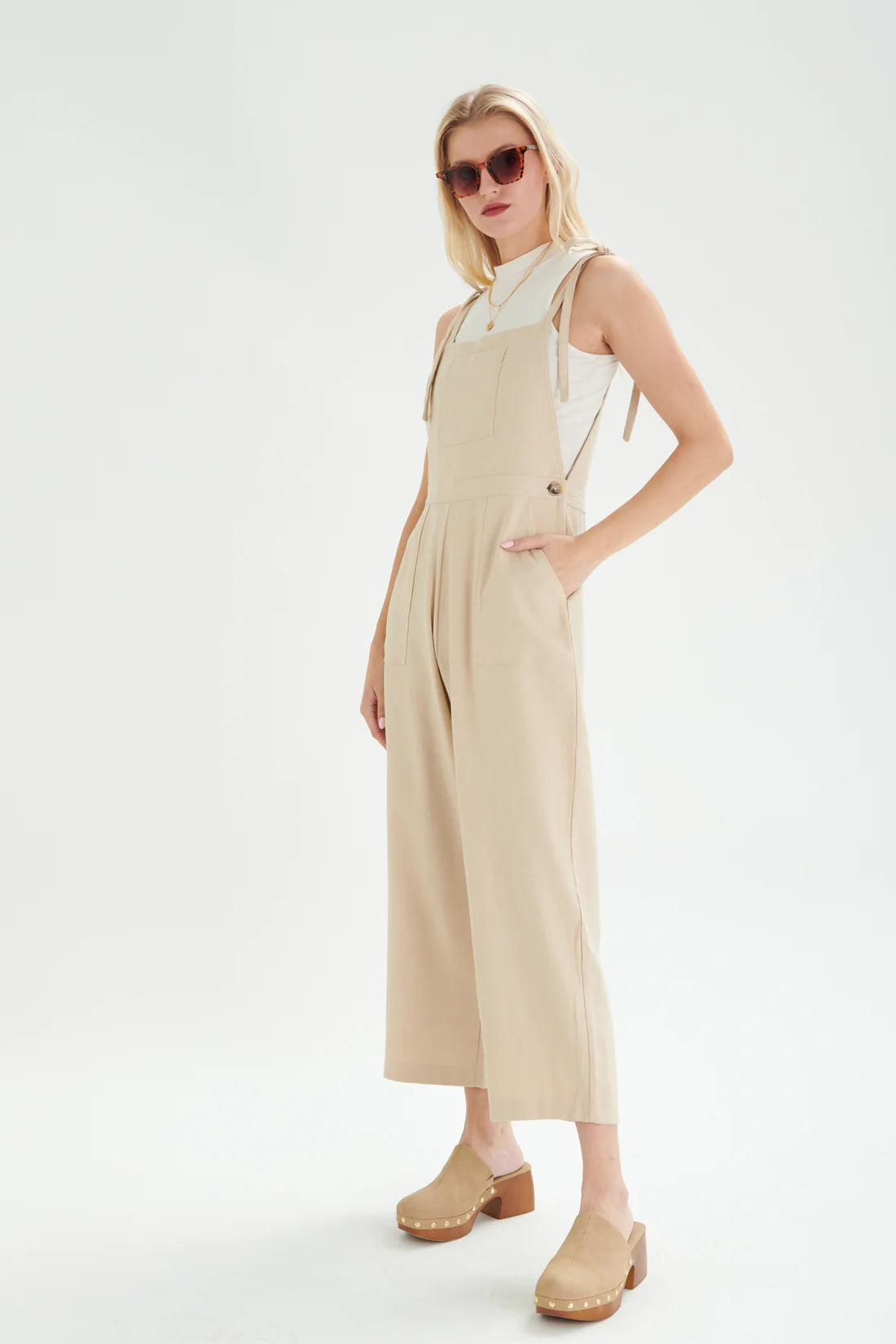 24 Colours - Jumpsuit beige - 21143b