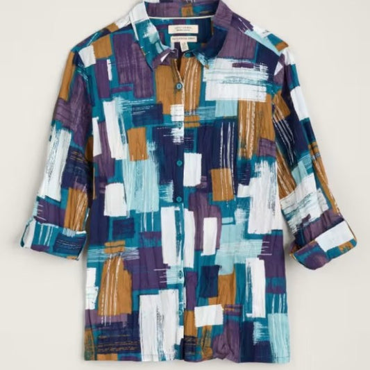 Seasalt - Larissa Shirt - Stitched Abstract Starling