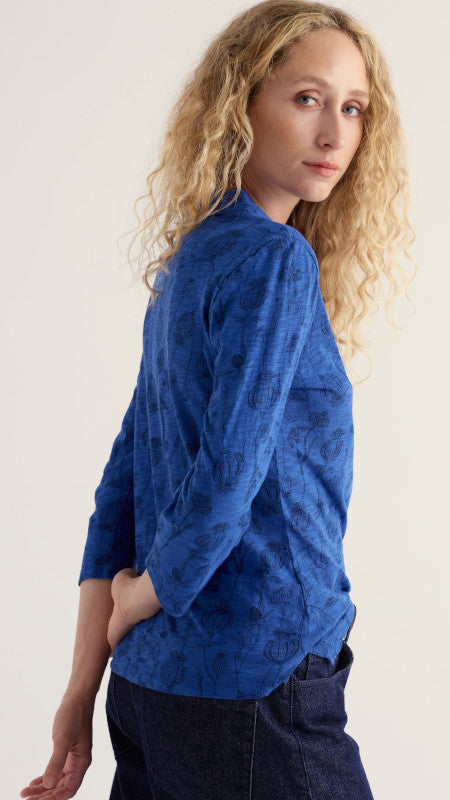 Seasalt - Wavecrest shirt - Lino deedpods bright maritime