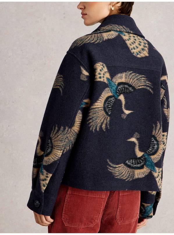 White Stuff - Alexa Wool Blend Jacket - Navy multi