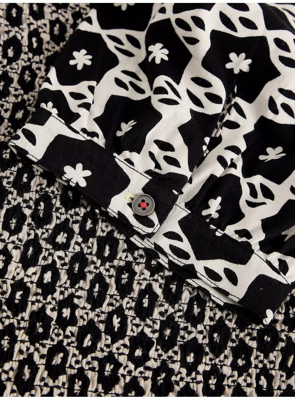 White stuff - Nola Shirred jersey dress - Black print