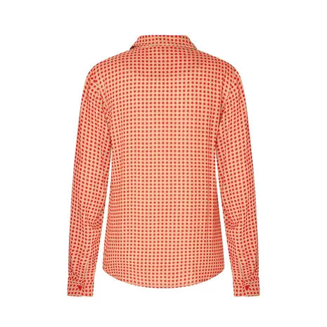 Zilch - Blouse Basic - Duo Dots Tomato