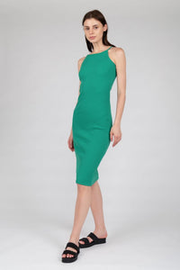 24 Colours - halter jurk in 2 kleuren (groen of zwart) 20999a+b