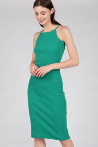 24 Colours - halter jurk in 2 kleuren (groen of zwart) 20999a+b